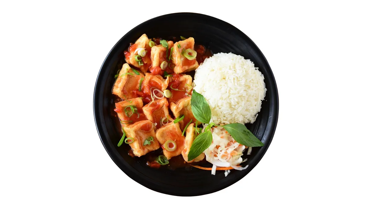 Com Dau Phụ Sot Cà Chua