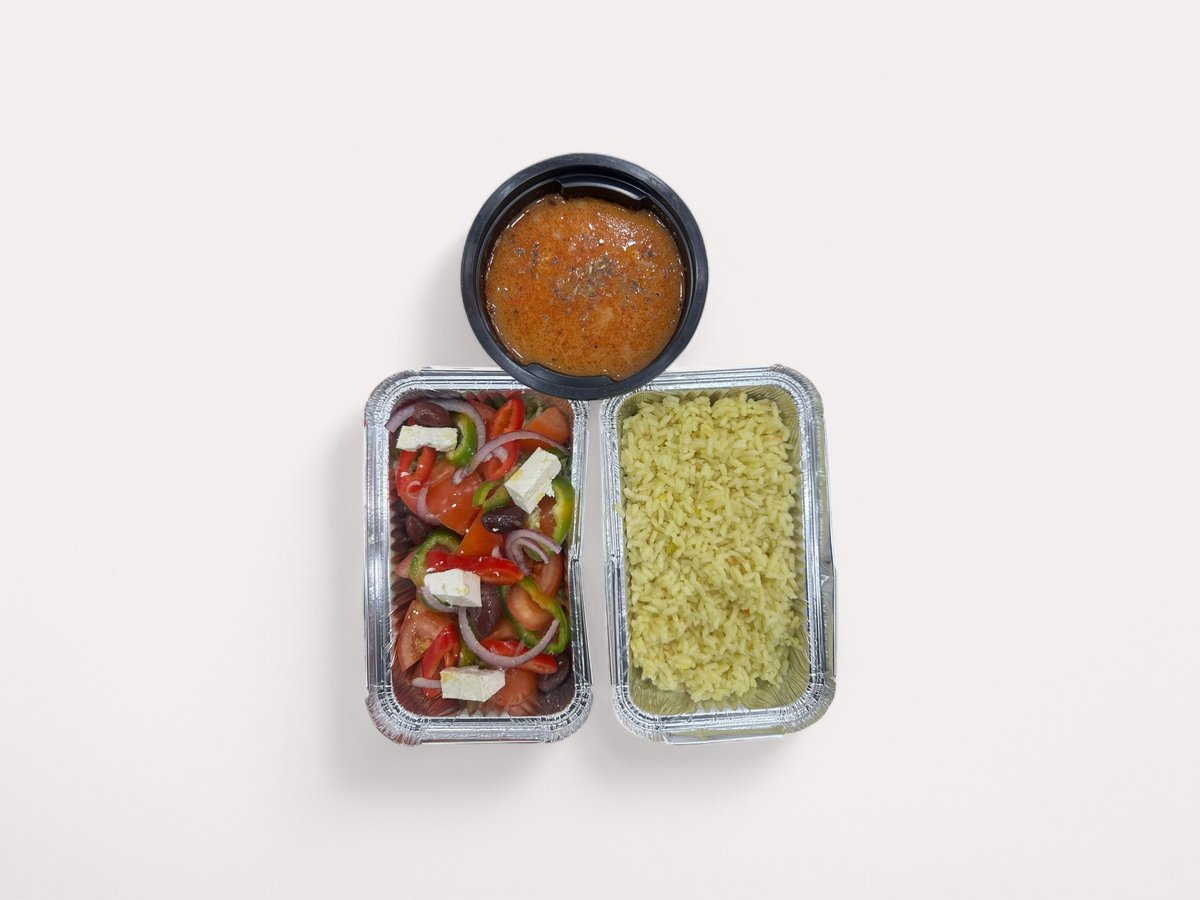 Tasqebap and Pilaf and Sallatë Greke