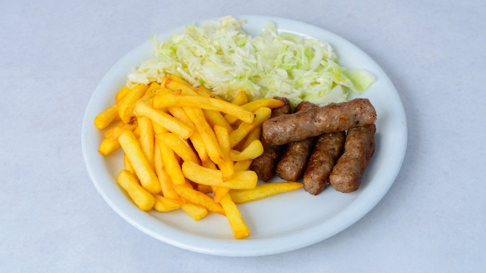 Ćevap 5kom, pomfrit, kupus