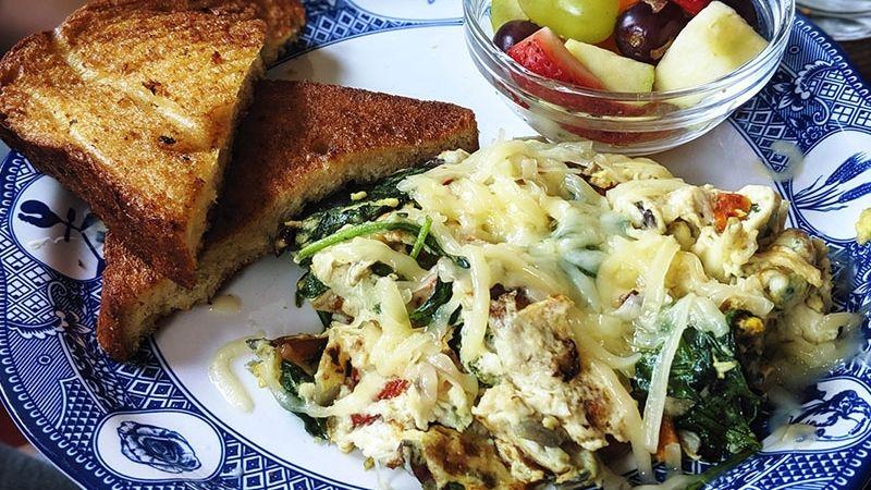 Roasted Vegetable Pan Scramble