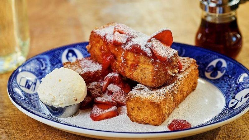 Strawberries and Cream Vanilla Cream Filled French Toast
