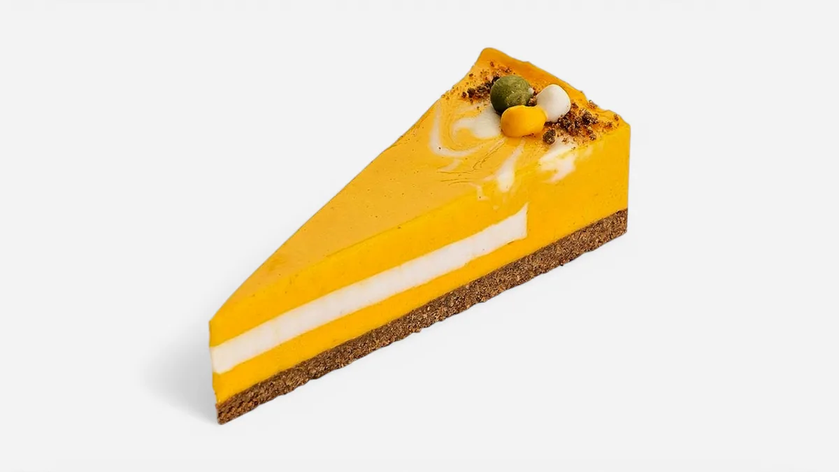 vegán mangó-lime torta, matcha-teás fehércsokival