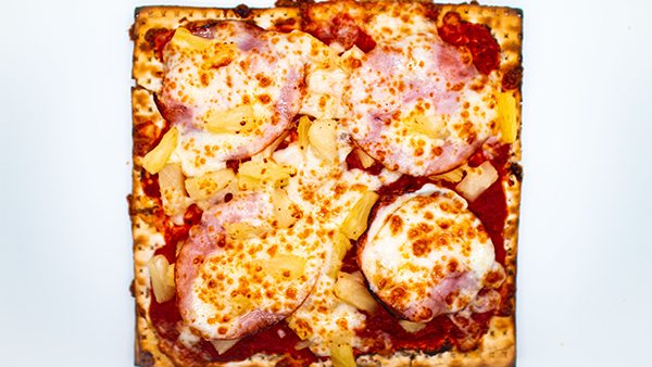 Matzah Hawaiian Style Pizza