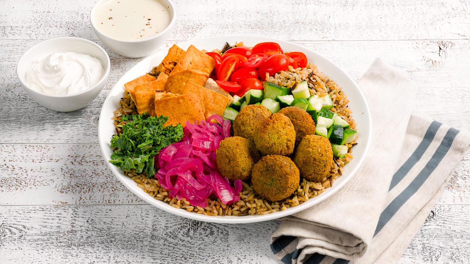 Baked Falafel Grain Bowl- catering