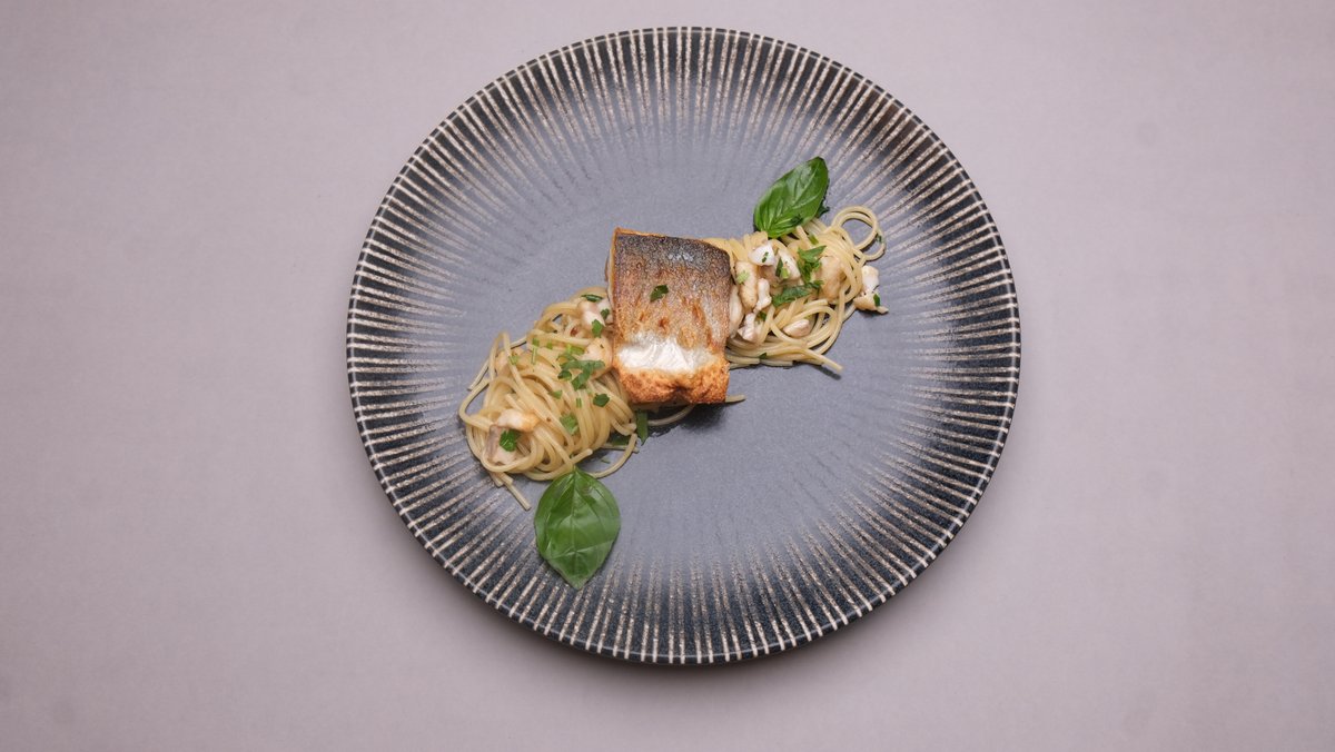 Spageti Aglio Olio Me Levrek