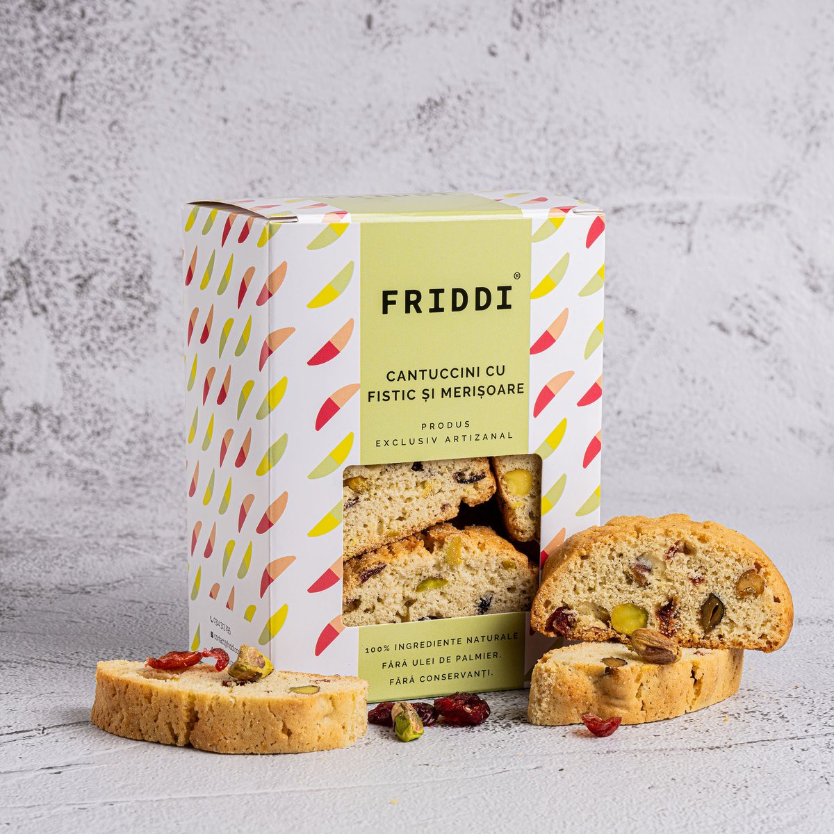 Cantuccini Fistic si Merisoare 150g