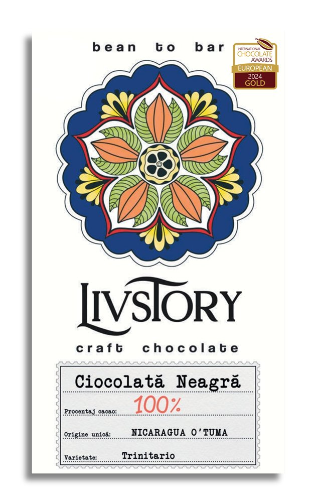 Ciocolata Neagra 100% bean to bar origine Nicaragua  - LIVSTORY