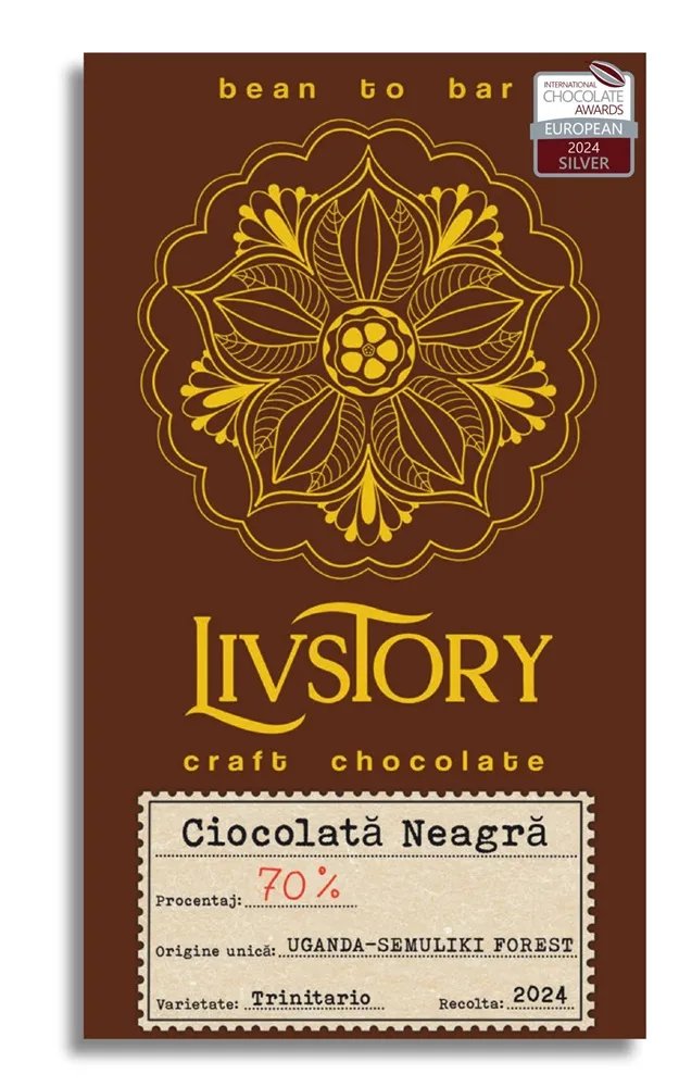 Ciocolata Neagra 70% bean to bar origine Uganda  - LIVSTORY
