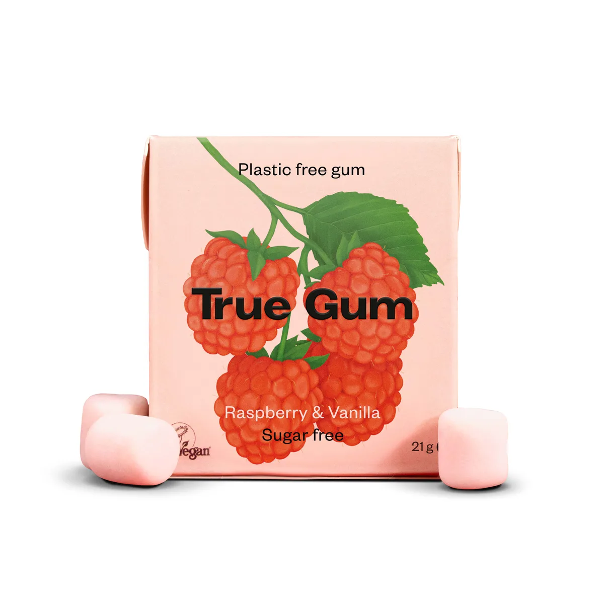 TRUE GUM RASPBERRY and VANILLA Guma Zmeura si Vanilie