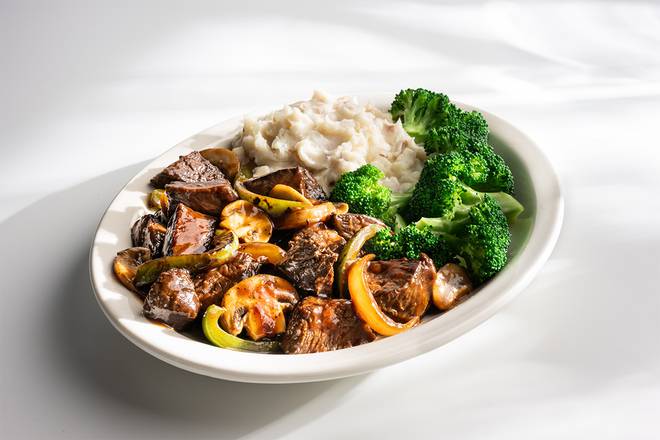 Beef Tips and Mash