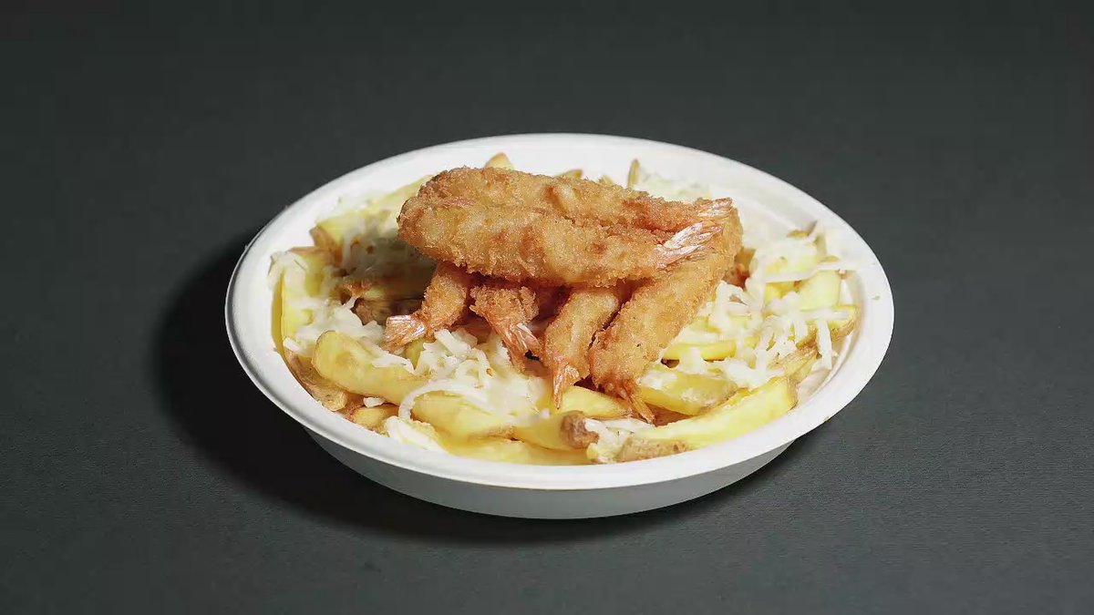Cheesy fries box cu creveți