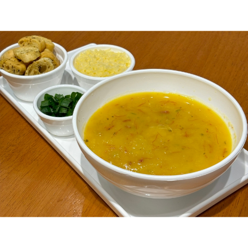 Caldo de Abóbora com Carne Seca