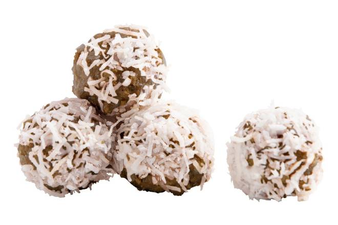 Chocolate Whey Protein Bites with Coconut Flakes