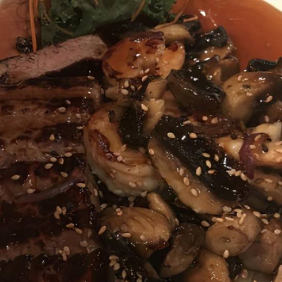 D Steak and Shrimp teriyaki
