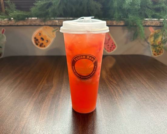 Lychee Watermelon Fruit Tea with Lychee Jelly