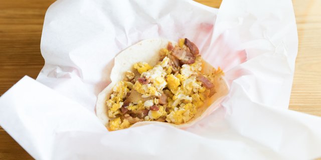 Bacon, Egg and Cheese Taco