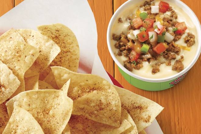 Chips and Queso with Chorizo