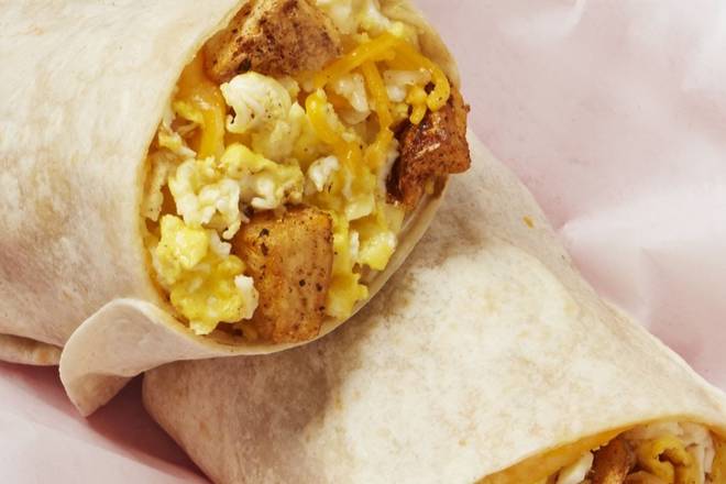 Potatoes, Egg, and Cheese Burrito