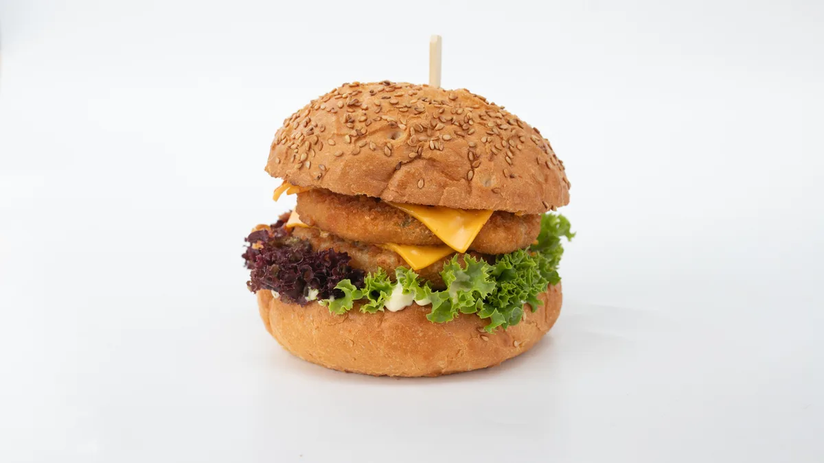 Double chicken burger