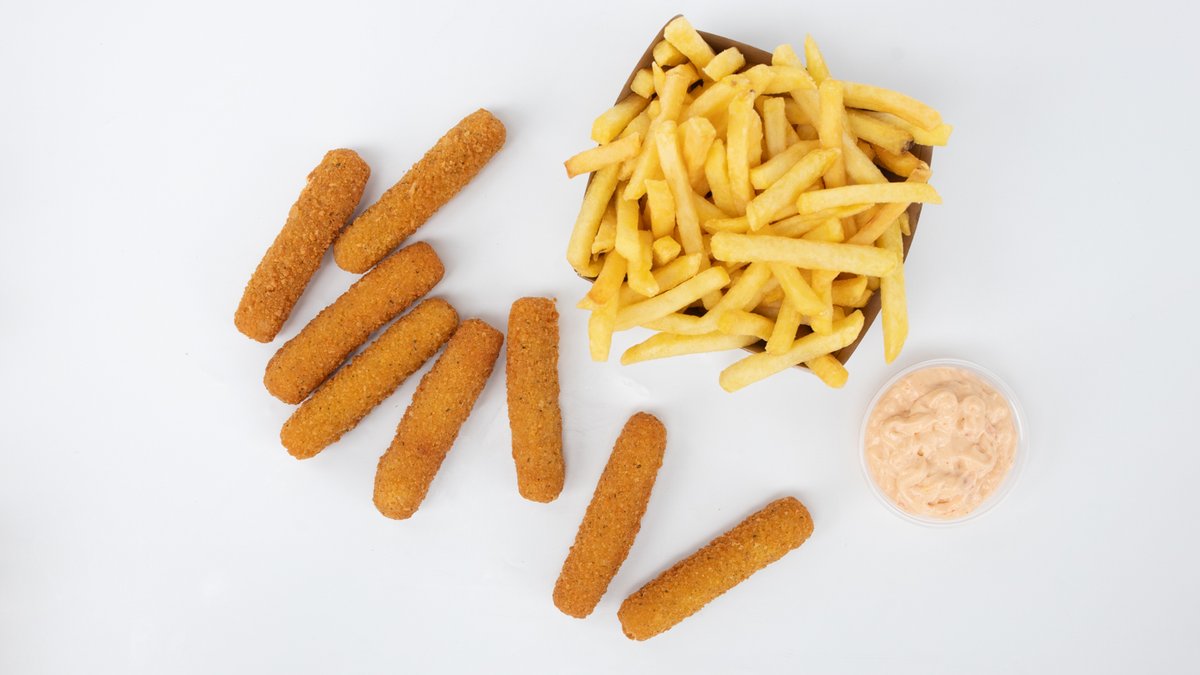 Mozzarellové tyčinky s hranolkami