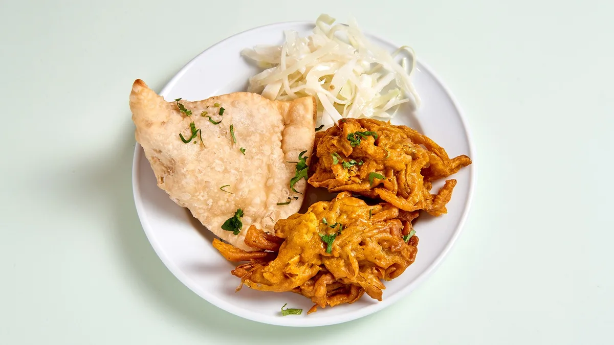 6. Samosas and Sabzi Pakoras