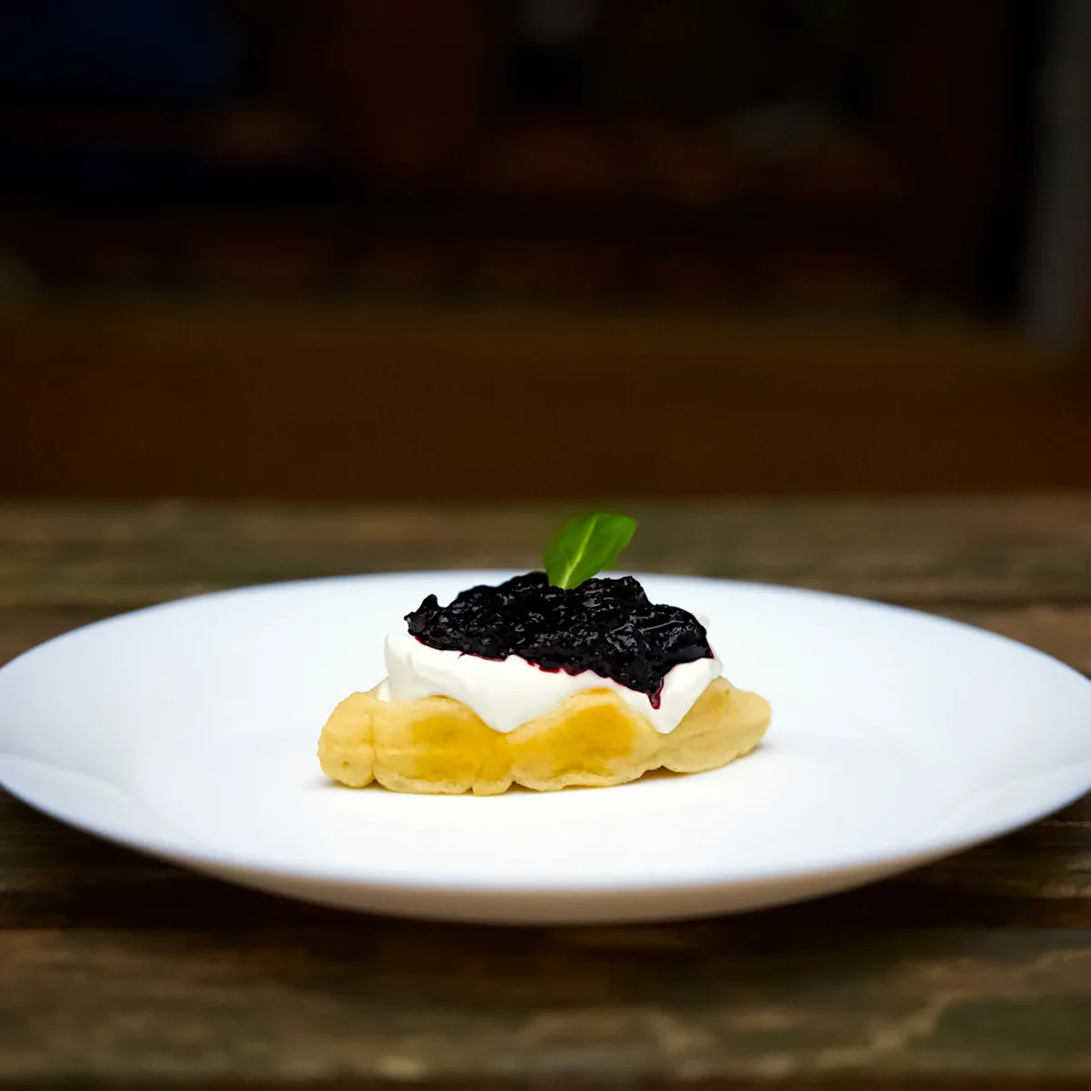 Waffle - borůvková