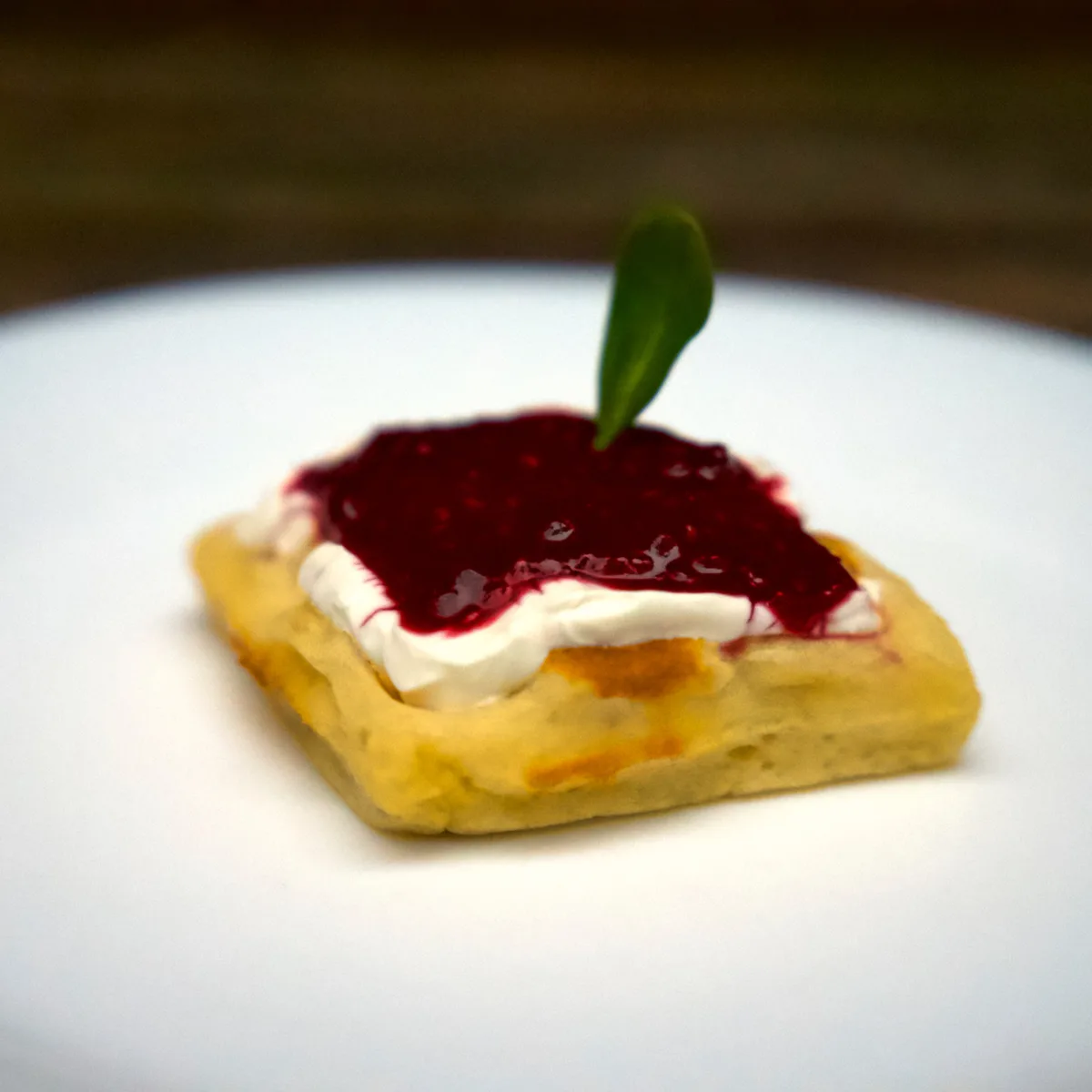 Waffle - malinová
