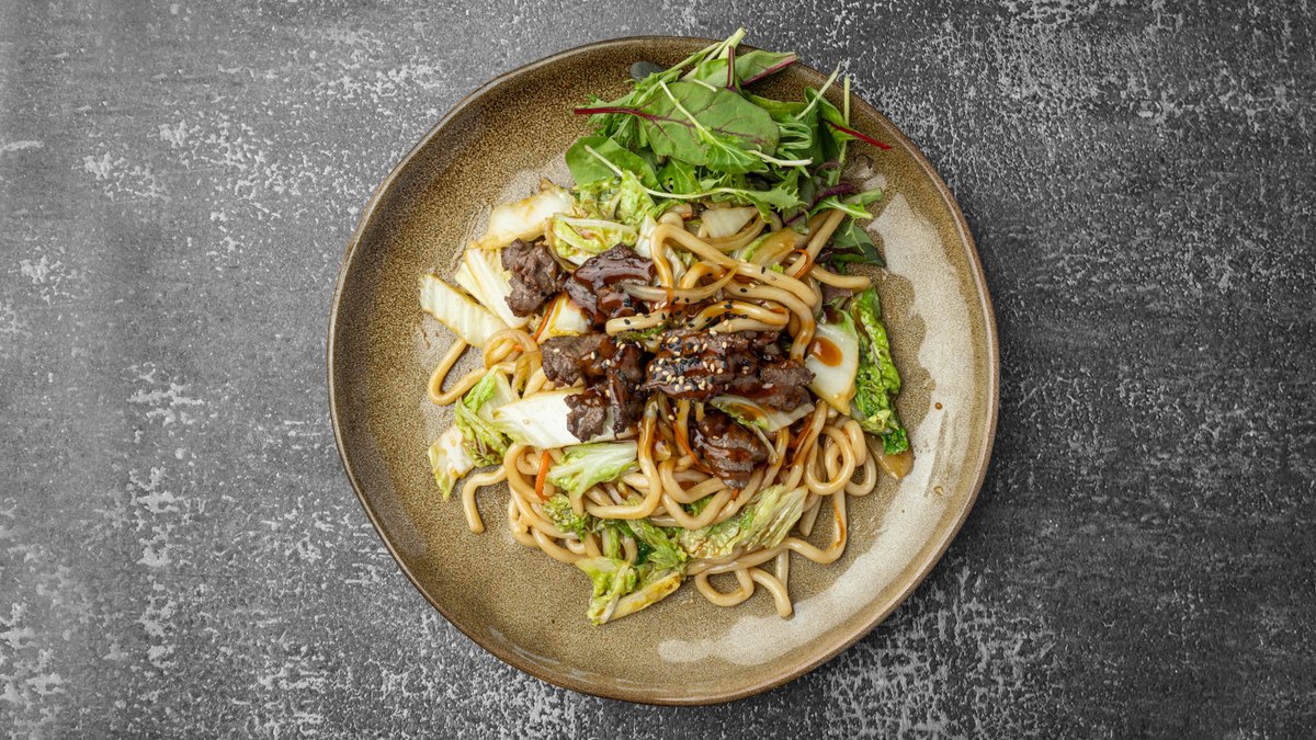 Yaki Udon Med Oksekød