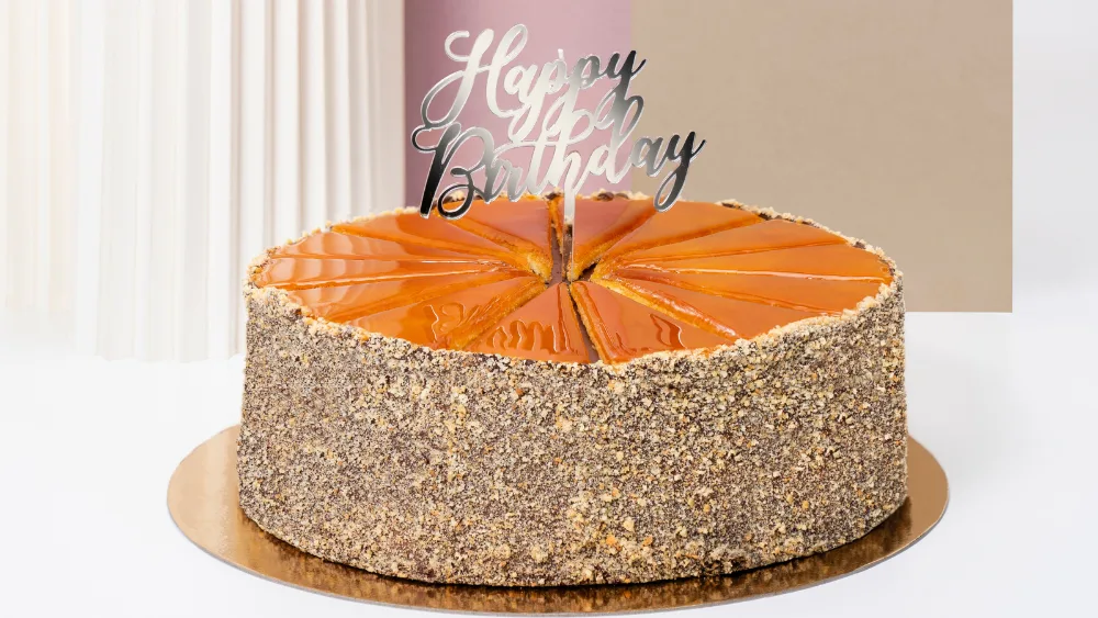 Tortadísz ◦ Ezüst plexi felirat ◦ Happy Birthday