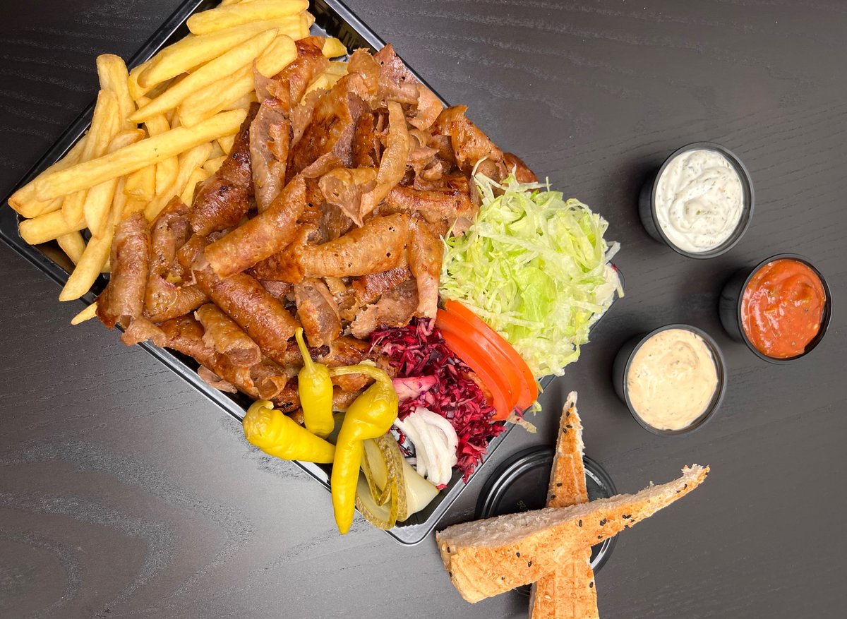 200g Kebab Tallrik Med Pommes