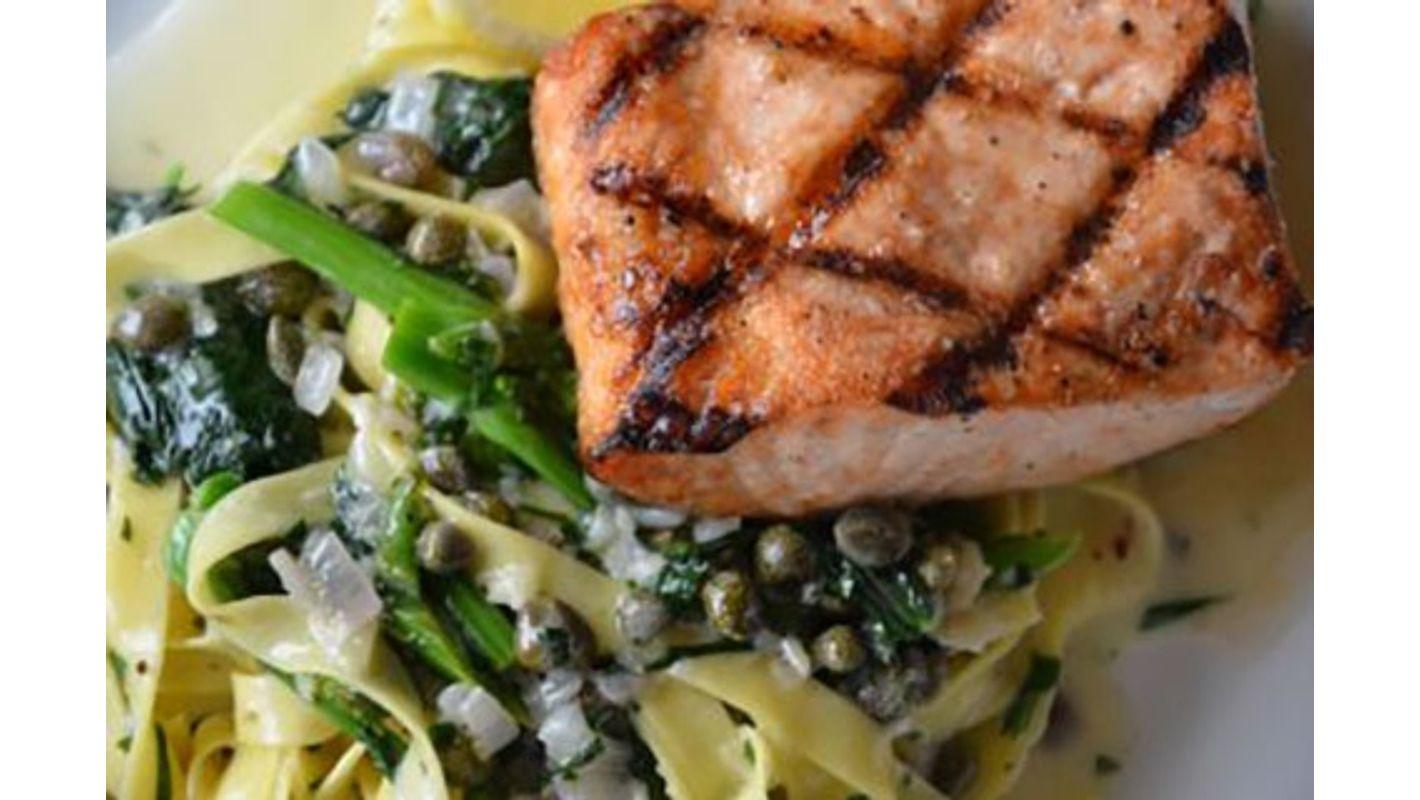 Grilled Salmon Piccata