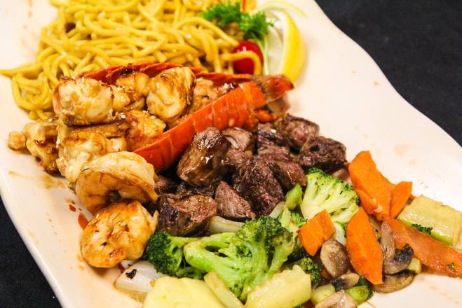 Filet Mignon and Lobster Tail Hibachi