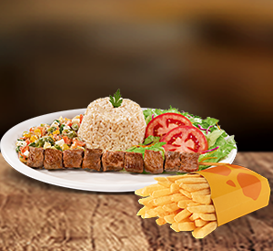 Espetinho Carne + Fritas