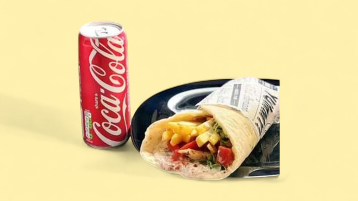 Veliki pileći giros + Coca-Cola 0.33