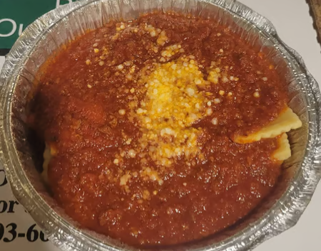SR/JR Beef Ravioli with Meat Sauce