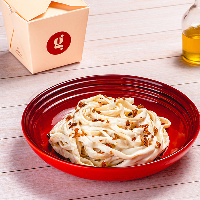 Fettuccine Alfredo e Bacon