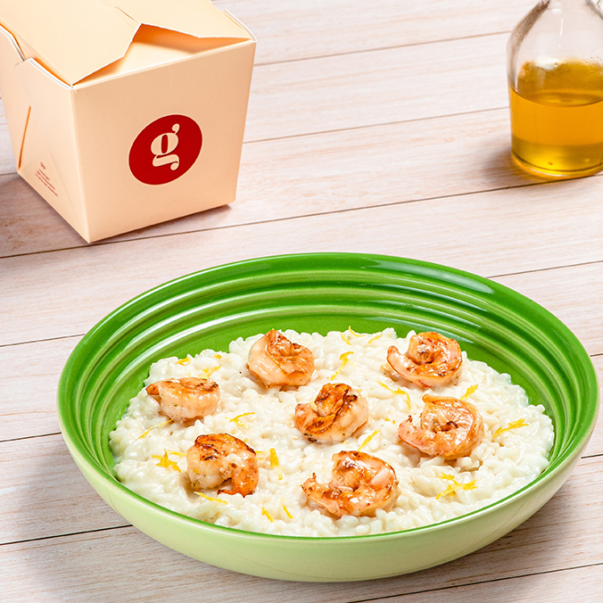 Risoto de Camarão Molho de Frutos do Mar