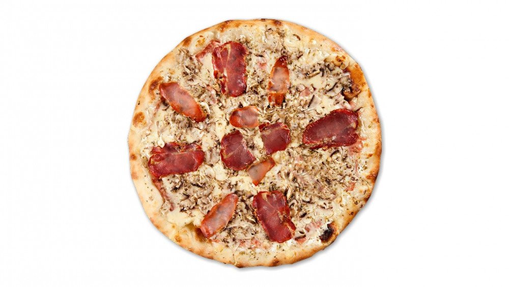 Pršuto pizza 40 cm ( 4 vrste sira)