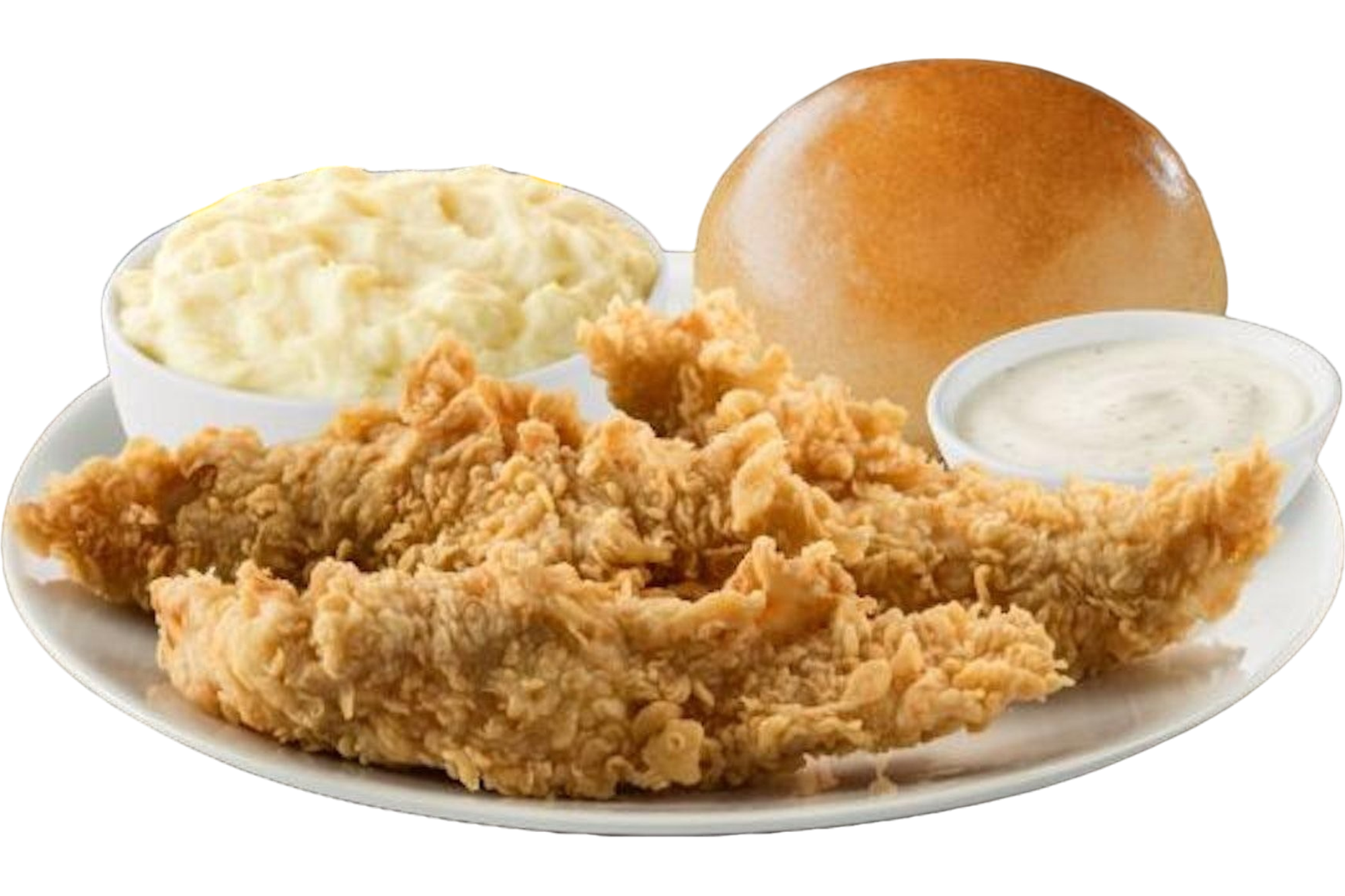 3 Tenders with Mashed Potatoes
