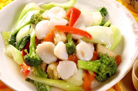 113.Scallops w.Mixed Vegetables-什菜干贝