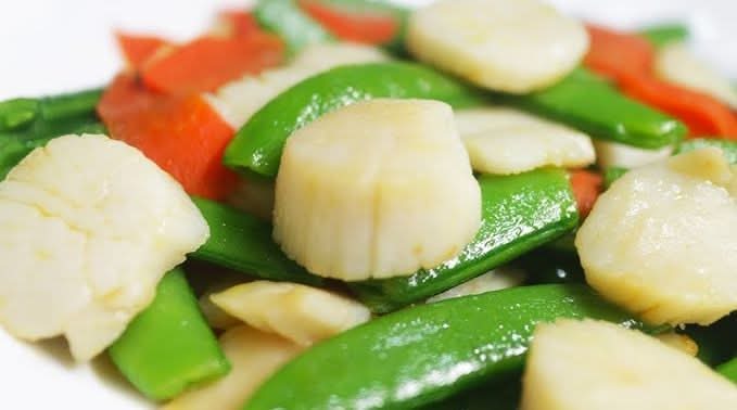 114.Scallops w.Snow Peas-雪豆干贝