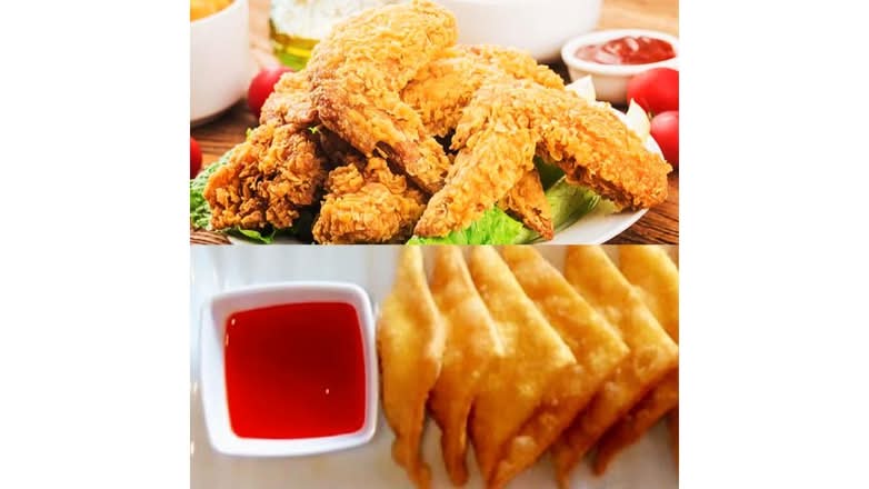 Chicken Wings w.Crab Rangoon-鸡翅跟蟹角