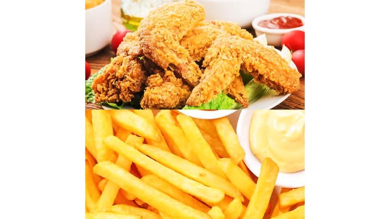Chicken Wings w.French Fries-鸡翅跟薯条