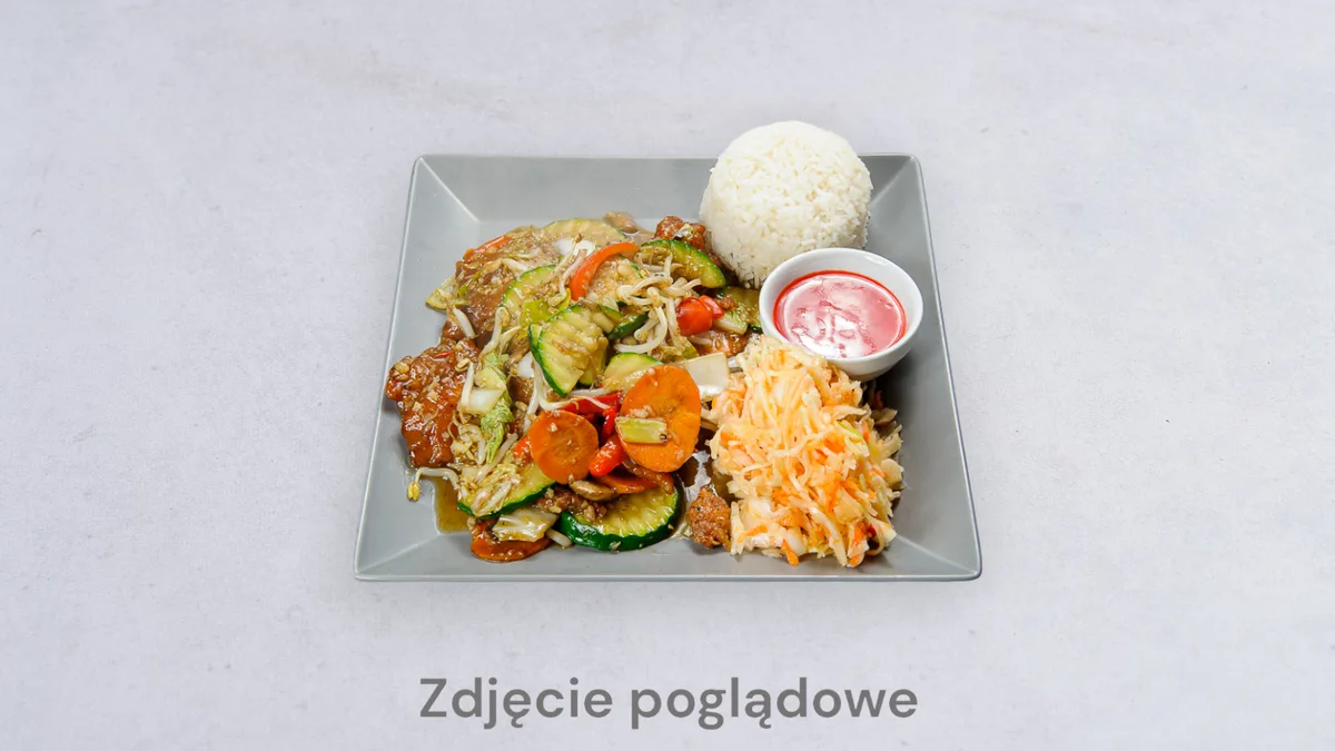 624 - Smażona ryba z warzywami