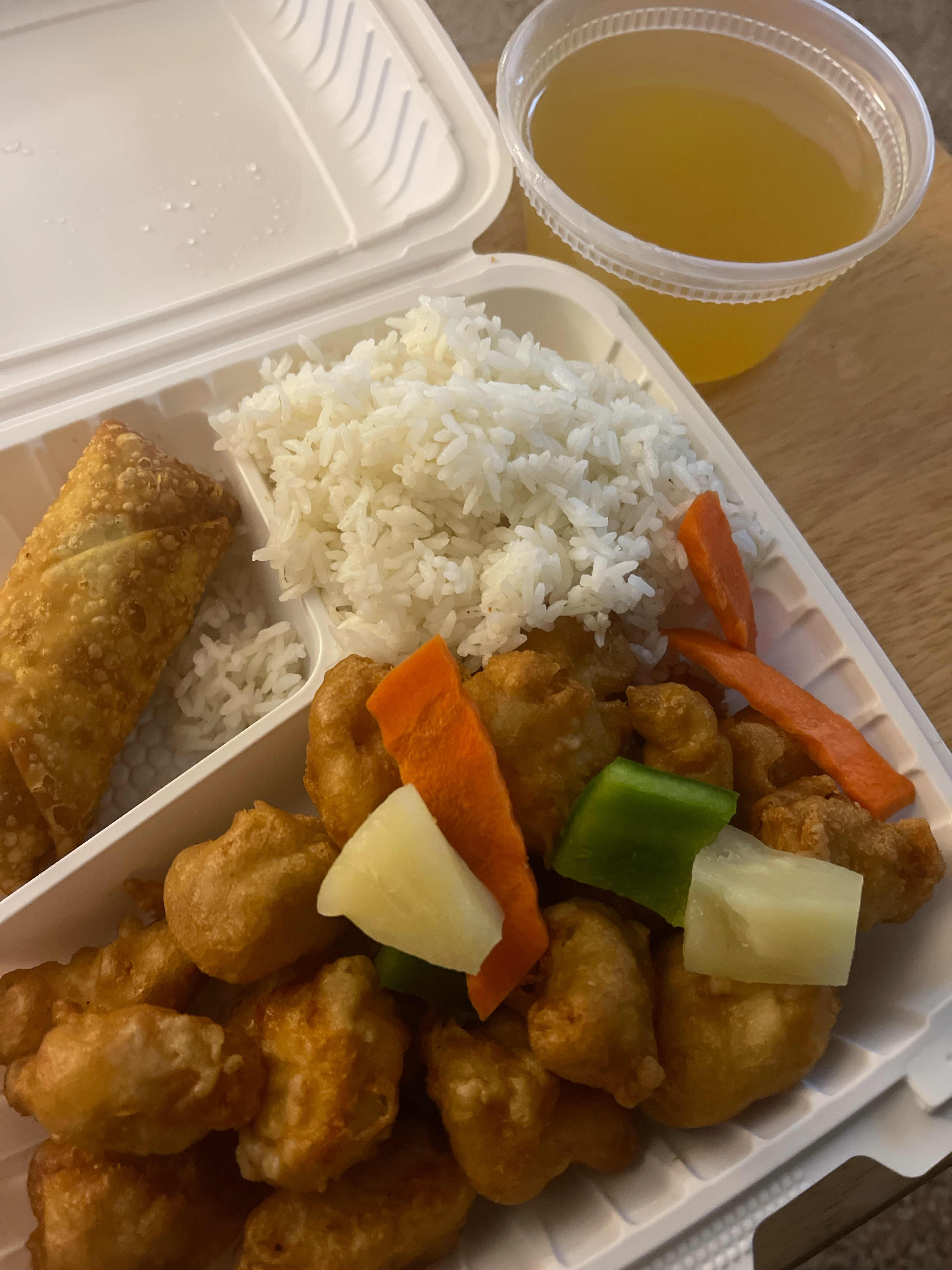 C6. Sweet and Sour Chicken Combination Plate