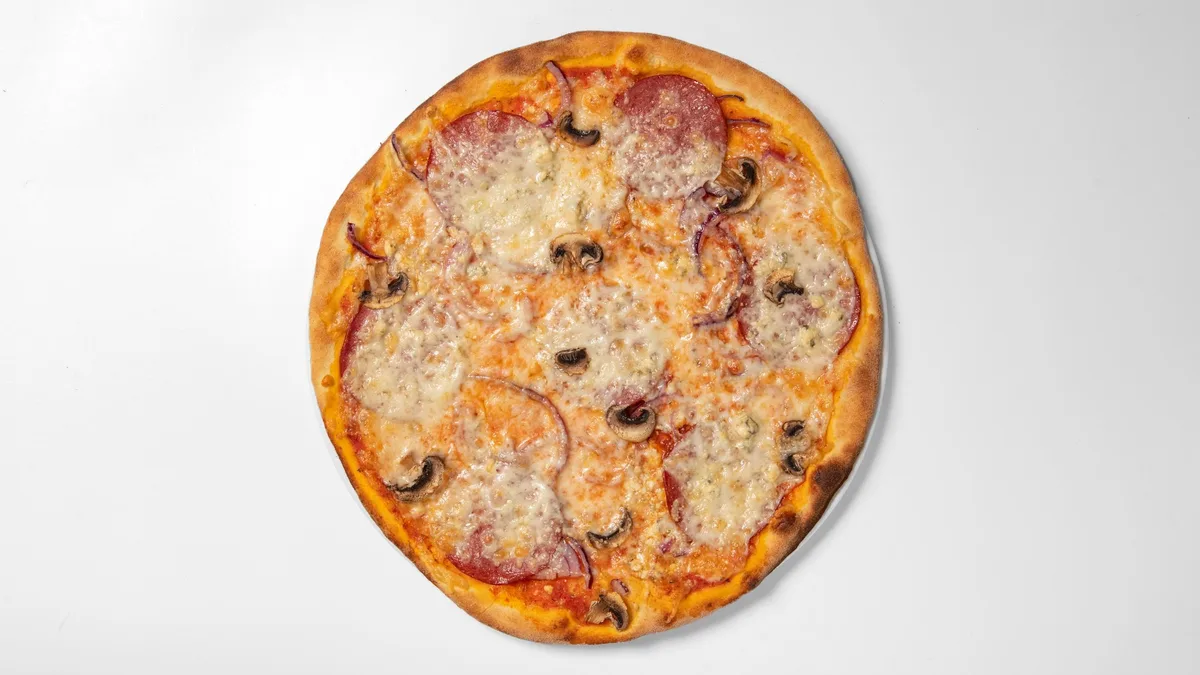 6. Salami pizza