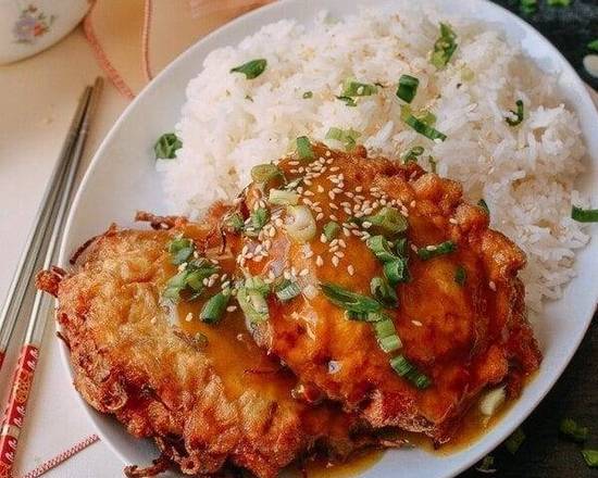 Chicken or Pork Egg Foo Young
