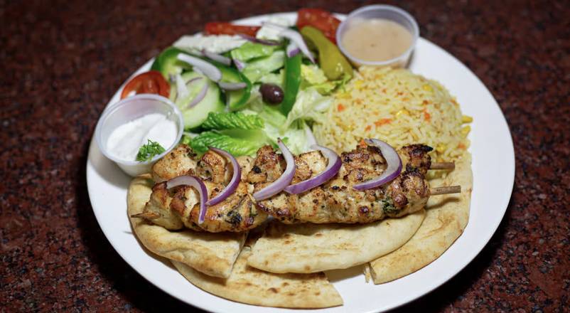 Chicken Souvlaki Plate