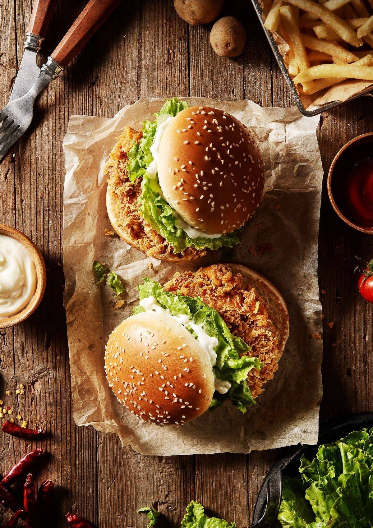 Combo Hamburguesa de Pollo Crispy