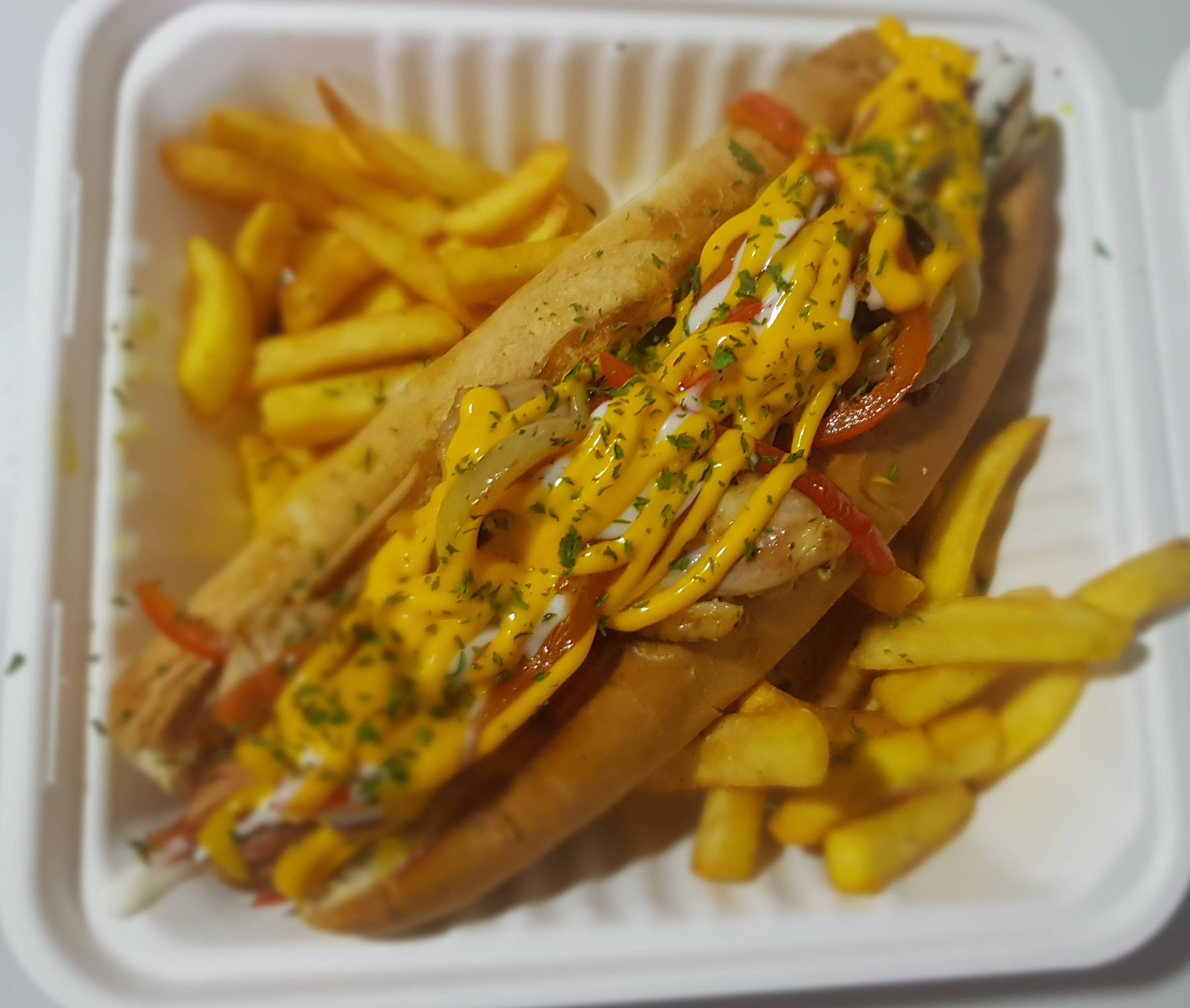 Combo Hot Dog Jumbo con Fajitas de Pollo